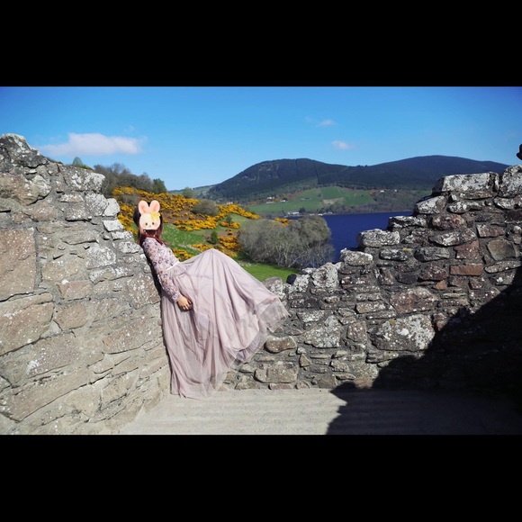 Needle & Thread Tan Maxi Dress Size US 0 - Picture 4 of 7
